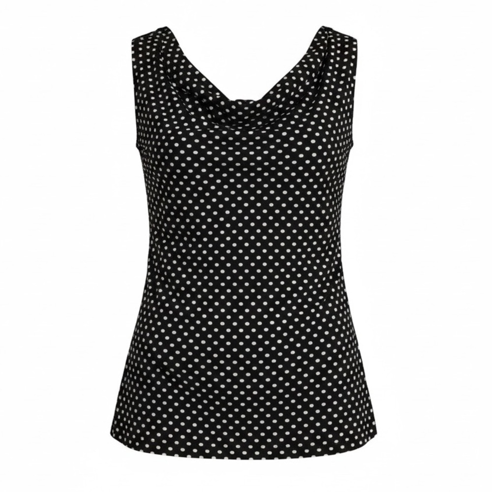 Peter Nygard NWT Cowl neck, sleeveless polkadot tunic